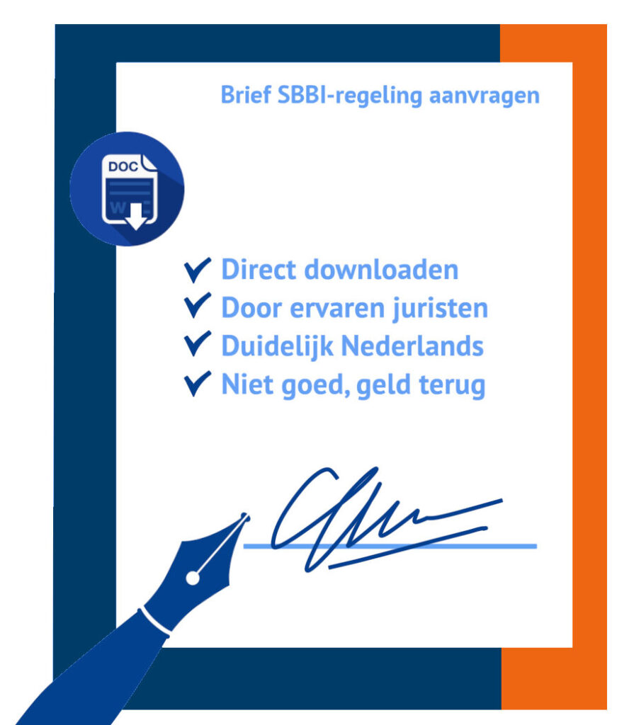 Brief SBBI-regeling aanvragen